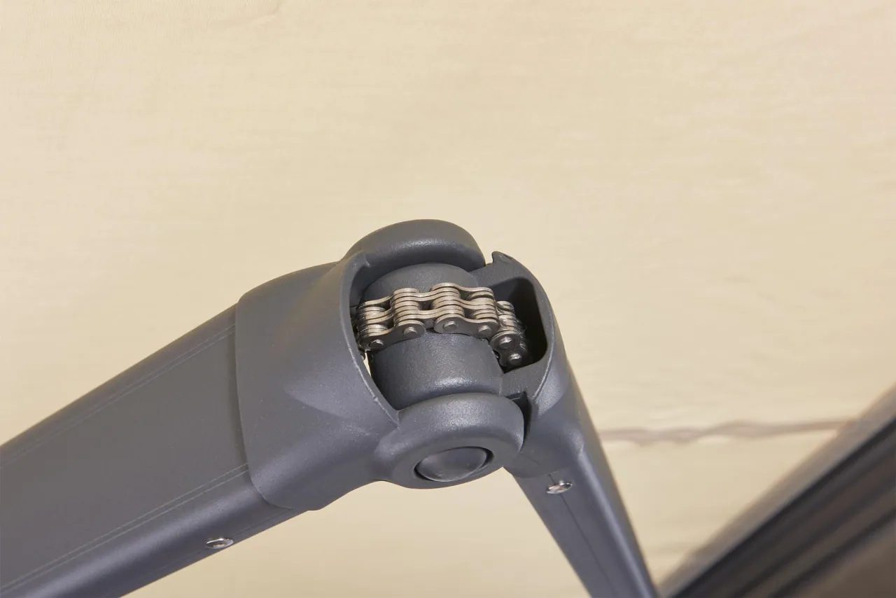 QHA full-cassette awning · Component detail