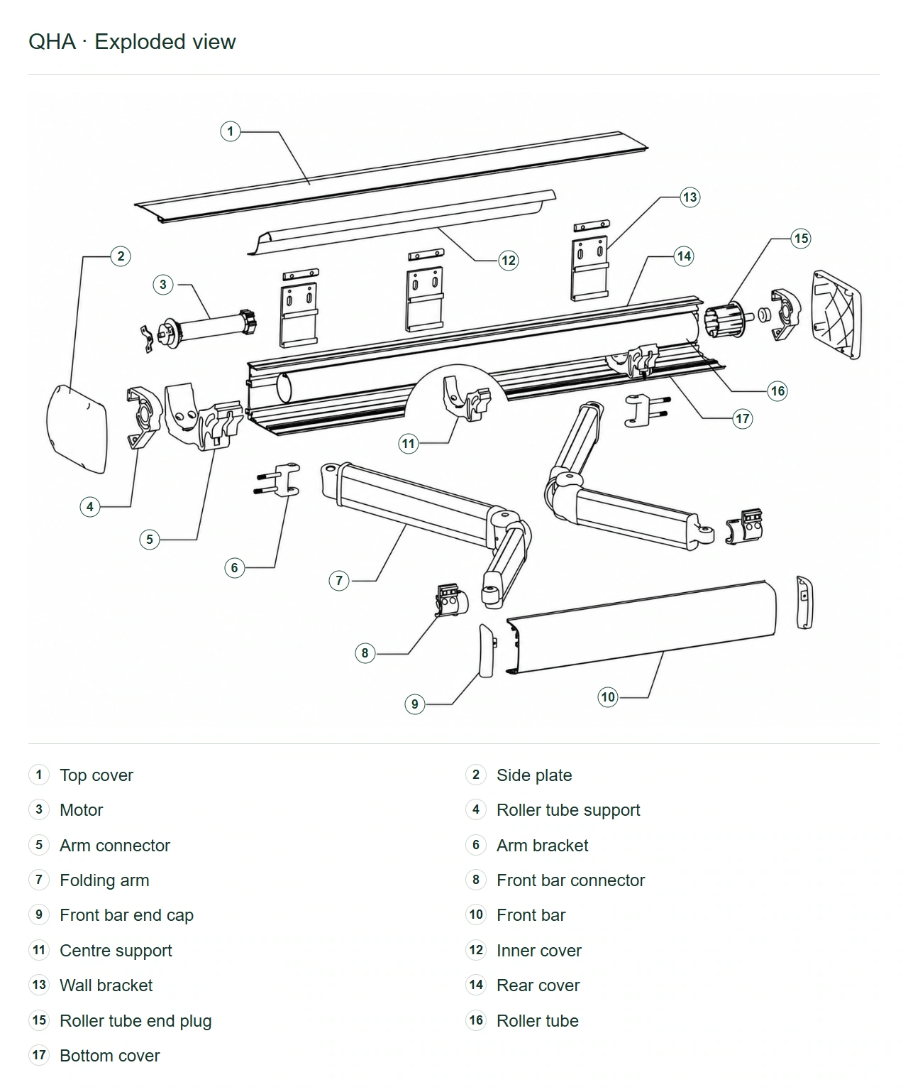 QHA · Exploded view