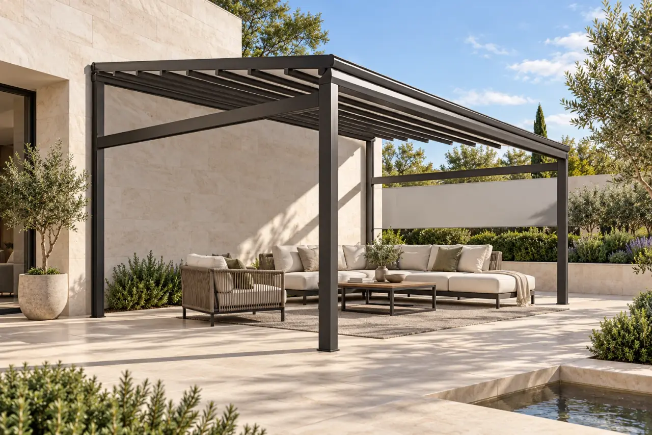 Courtyard canopy frame