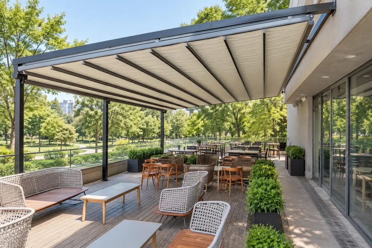 Café terrace canopy