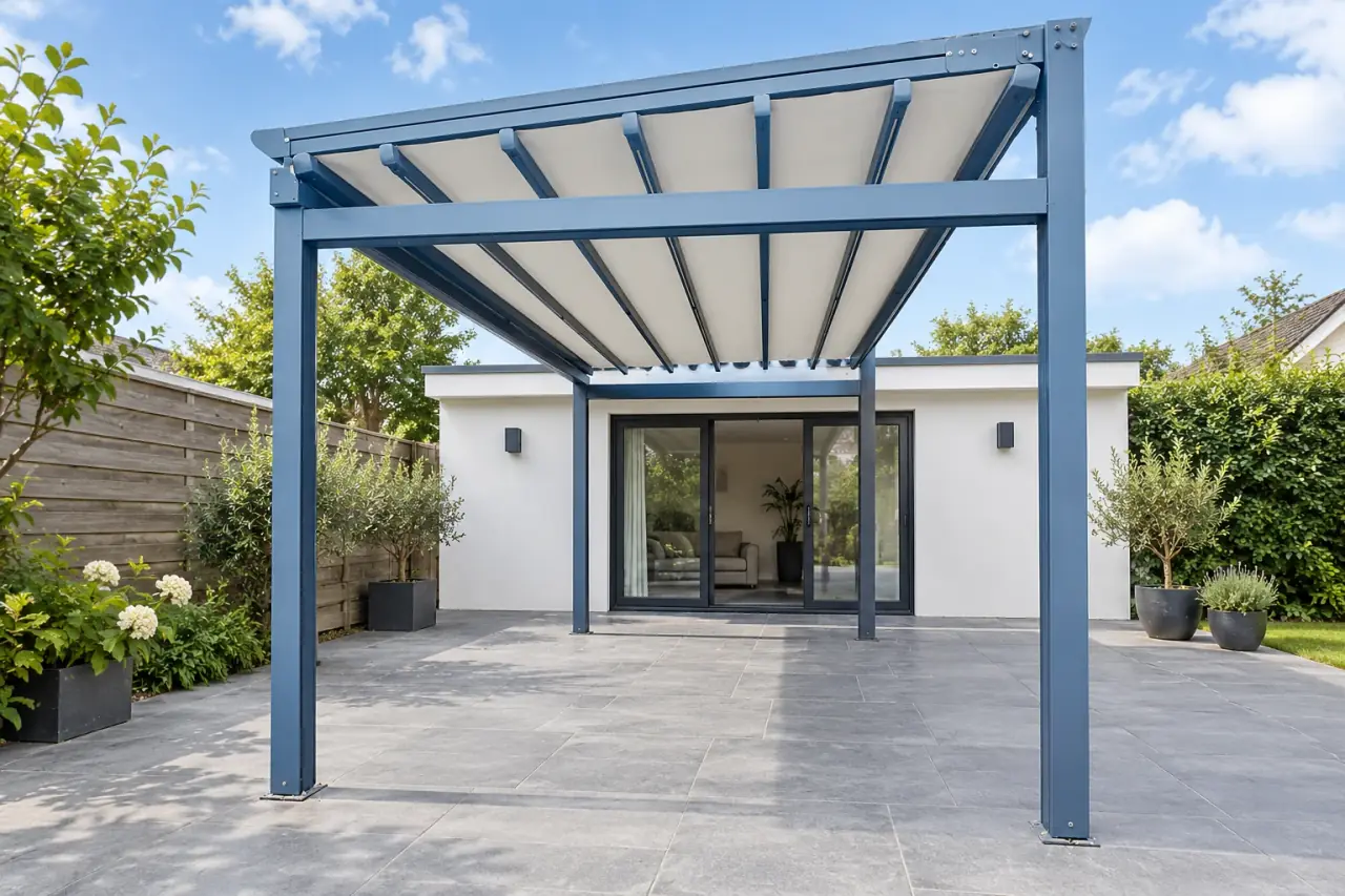 Four-post courtyard canopy