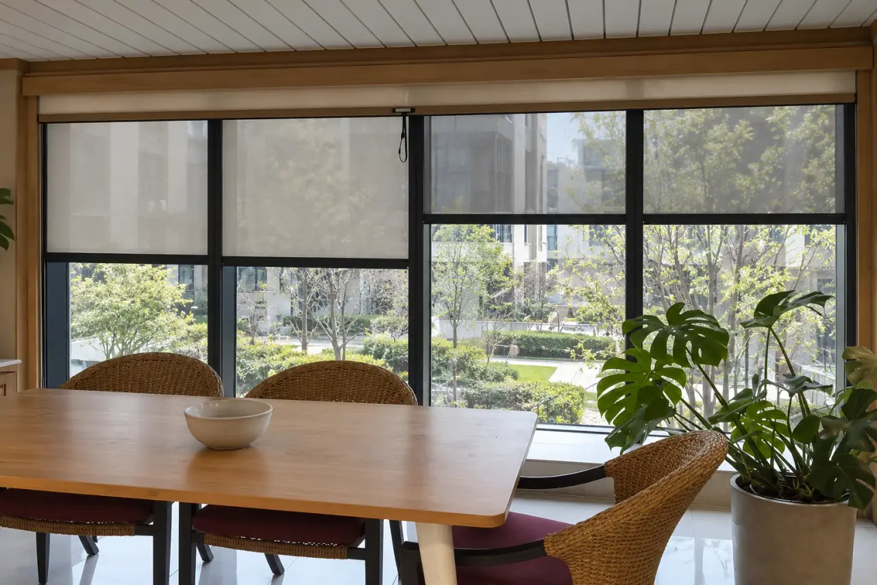 Dining-space roller screens