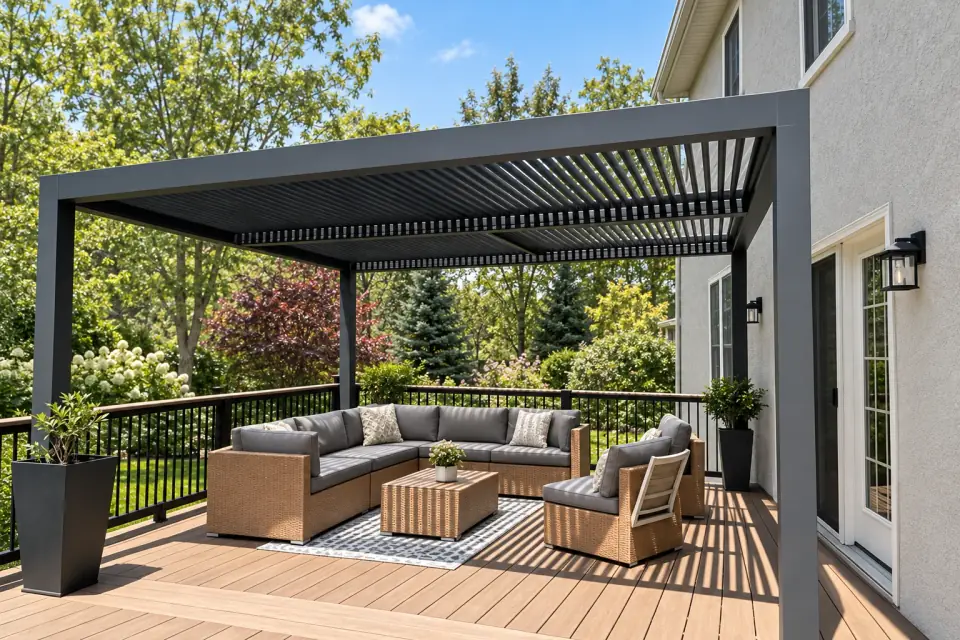 Louvered pergolas